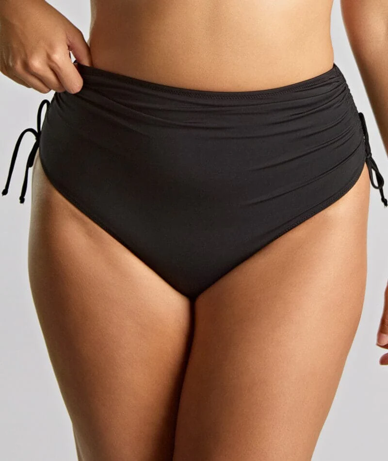 Panache Swimwear Signature  Midi Gather Brief - Black