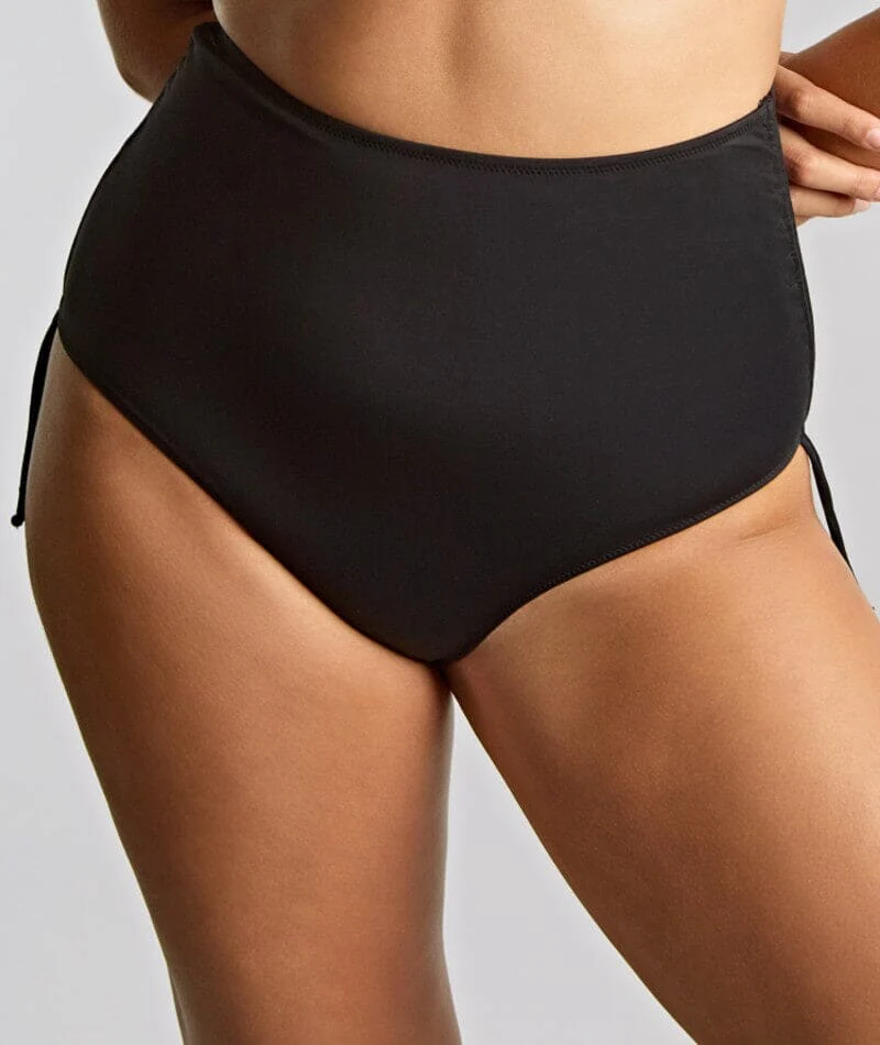 Panache Swimwear Signature  Midi Gather Brief - Black - Image 3