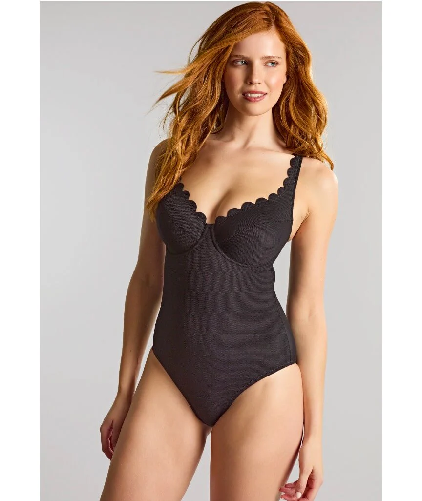 Panache Swimwear Spirit Rita Plunge One Piece Swimsuit - Black