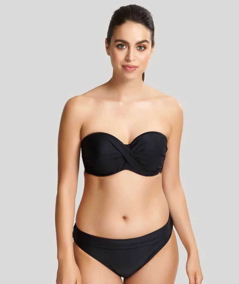 Panache Swimwear Anya Riva Twist Bandeau Underwired Bikini Top - Black - Image 7