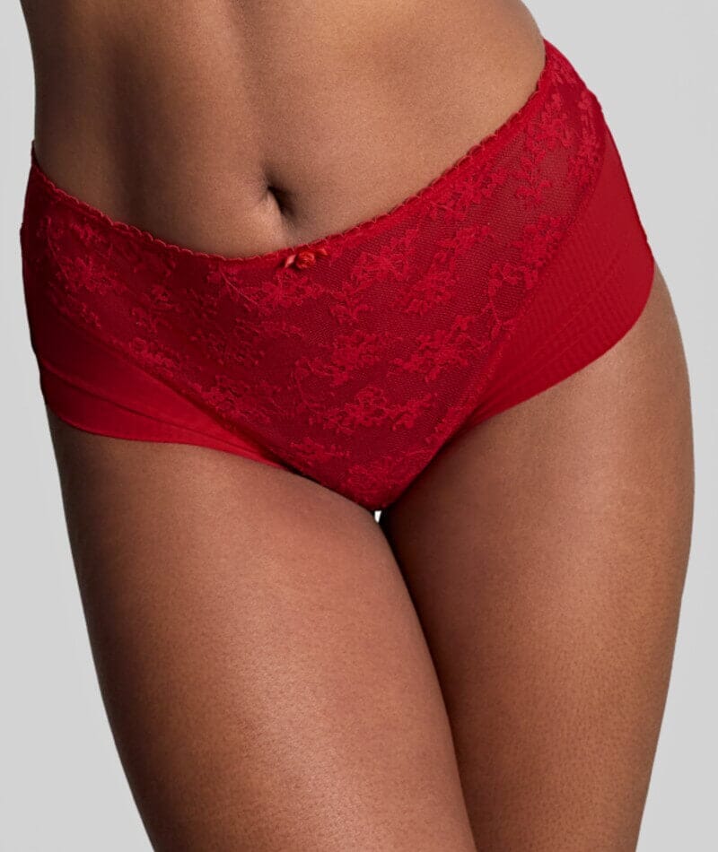 Panache Tango Lace Deep Brief - Scarlet
