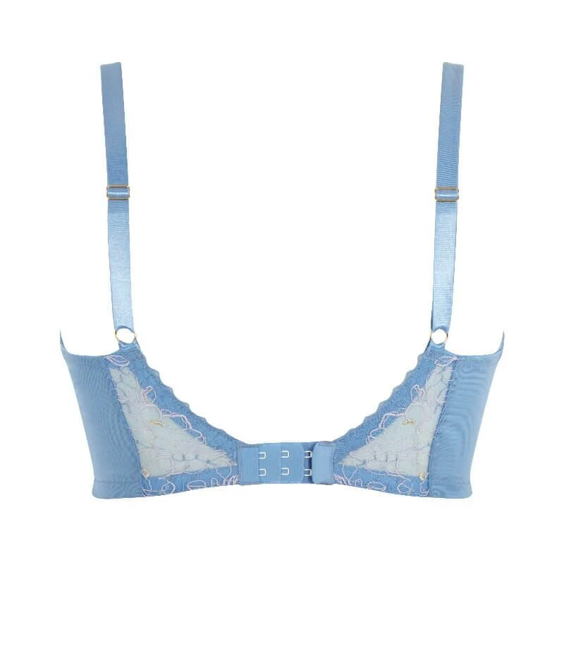 Panache Valentina Luxe Non Padded Underwired Plunge Bra - Denim Blue - Image 13