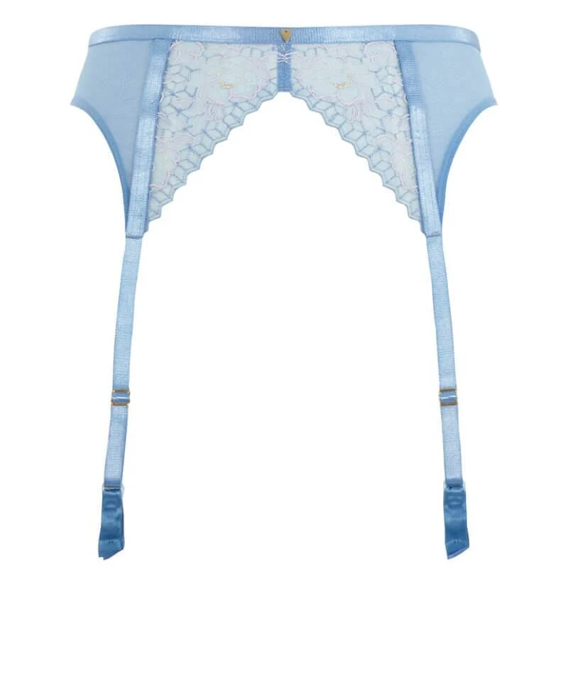 Panache Valentina Luxe Suspender Belt - Denim Blue - Image 8