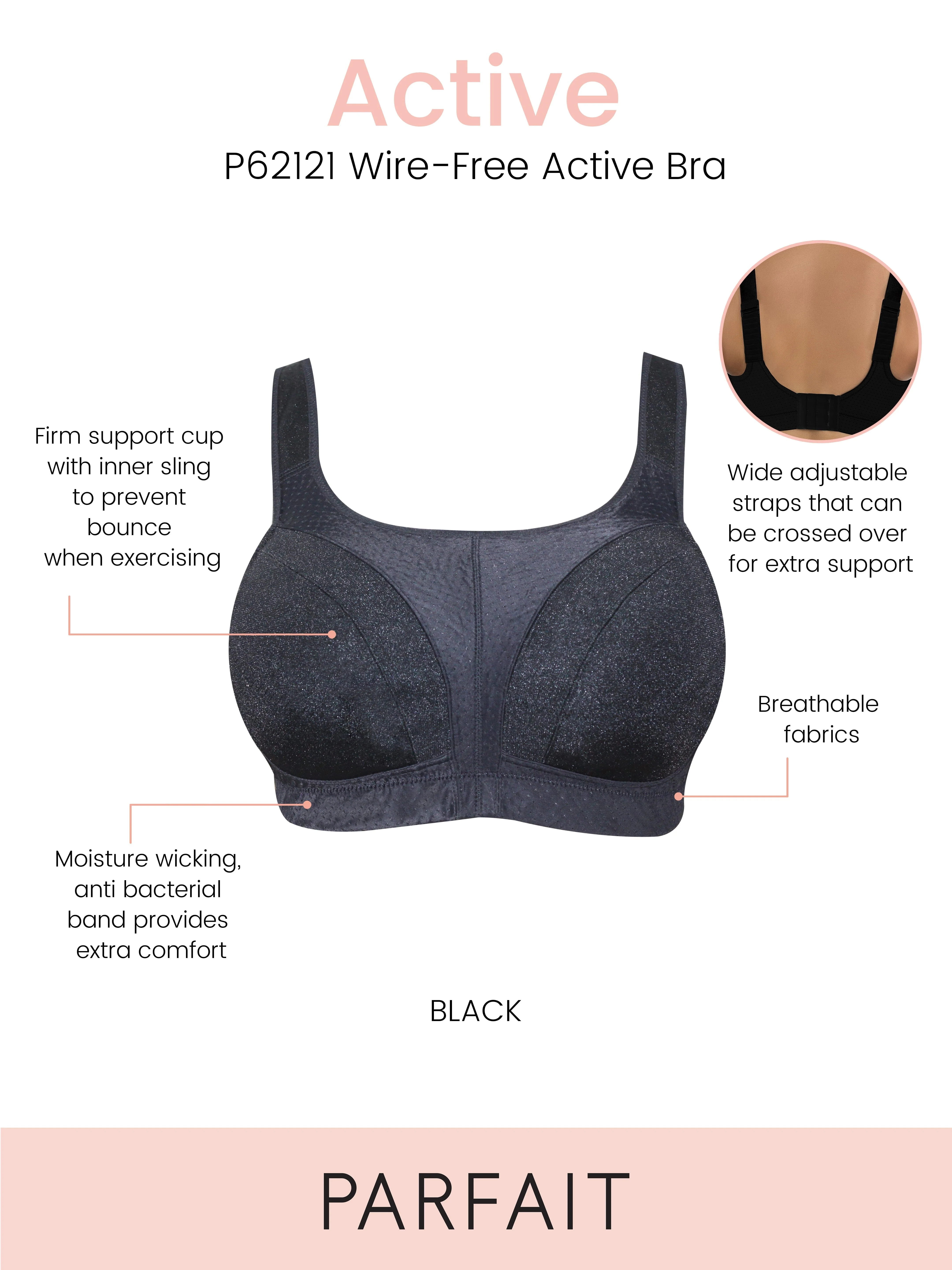 Parfait Active Wire-free Sports Bra - Black - Image 10