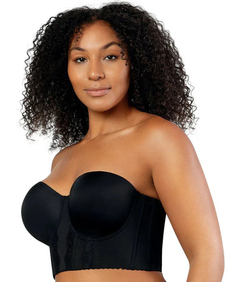 Parfait Elissa Seamless Underwire Padded Longline Strapless Bra - Black - Image 4