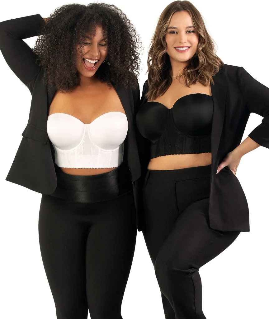 Parfait Elissa Seamless Underwire Padded Longline Strapless Bra - Black - Image 8