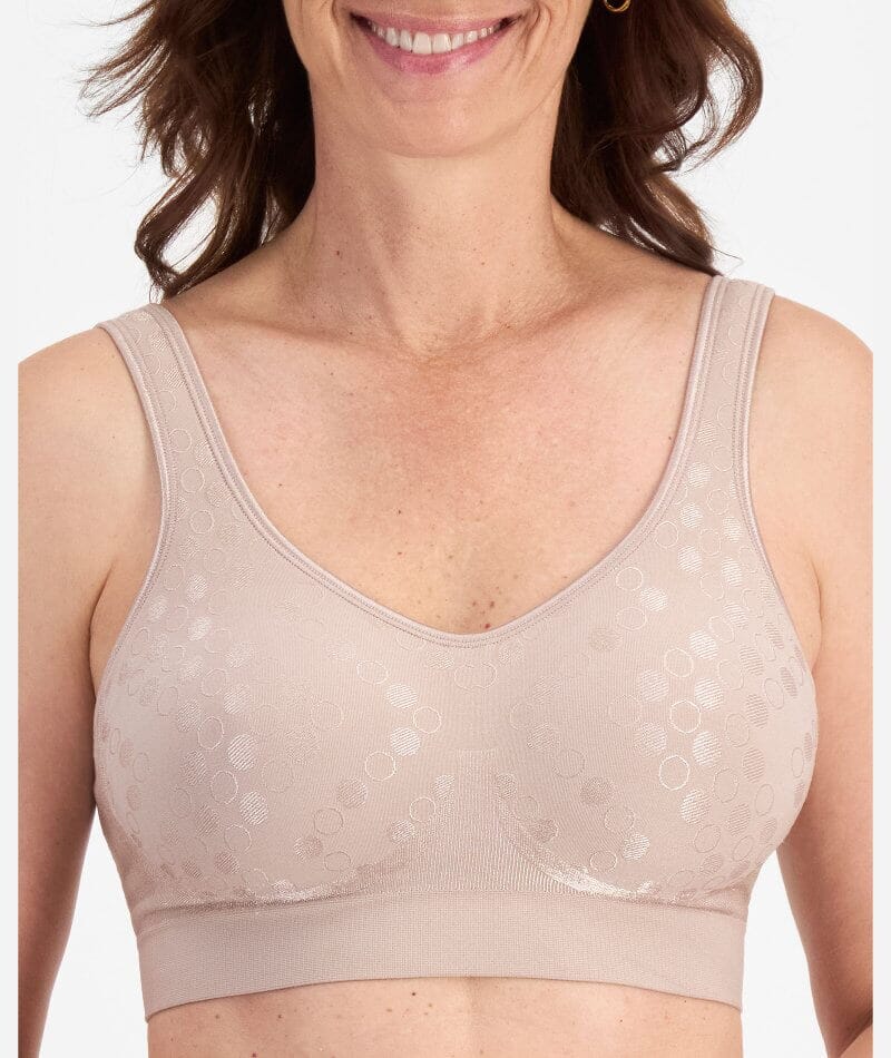 Playtex Comfort Revolution Contour Dot Wire-free 2 Pack Bra - Evening Blush/White - Image 3