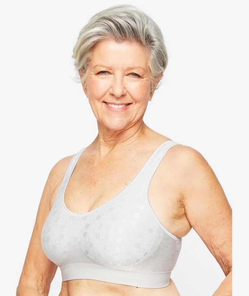 Playtex Comfort Revolution Contour Dot Wire-free Bra - Crystal Grey - Image 4