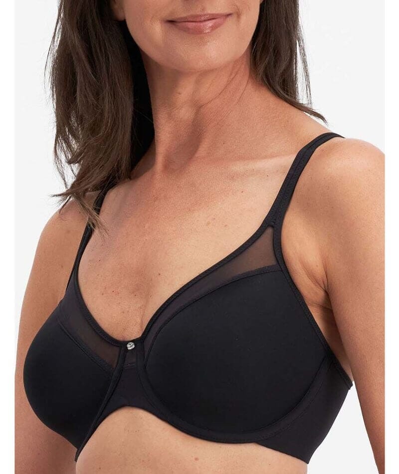 Playtex Ultralight Illusion Neckline Underwire Bra - Black - Image 7