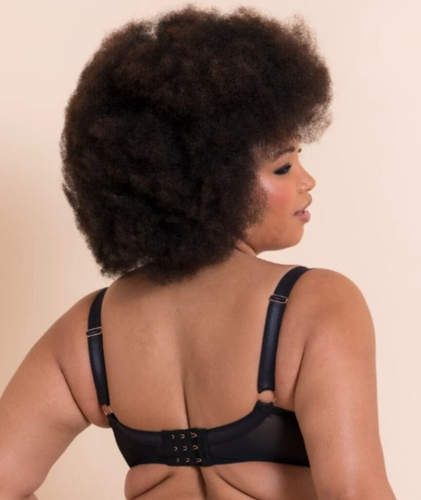 Scantilly Harnessed Padded Half Cup Bra - Black - Image 2
