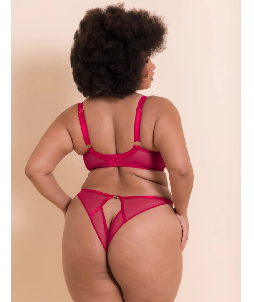 Scantilly Loved Up Brazilian Brief- Crimson - Image 5