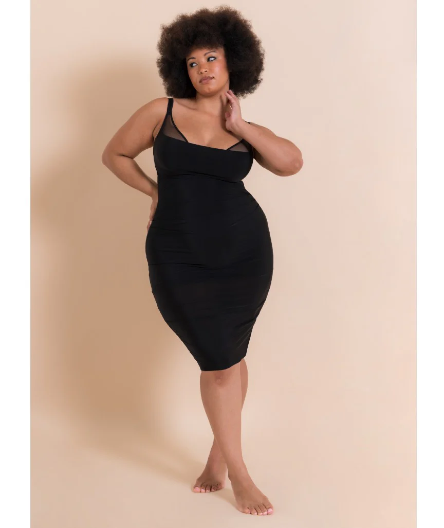Scantilly Mirage Wired Plunge Slip Dress - Black - Image 3
