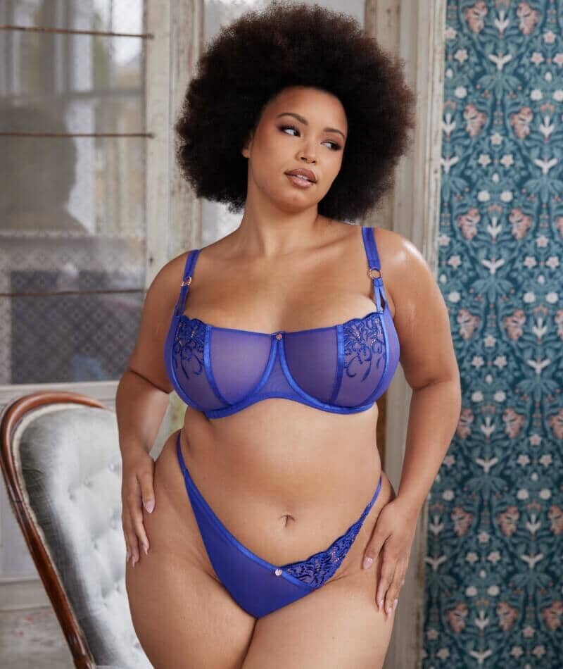 Scantilly Ornate Balcony Bra - Ultraviolet Blue - Image 5