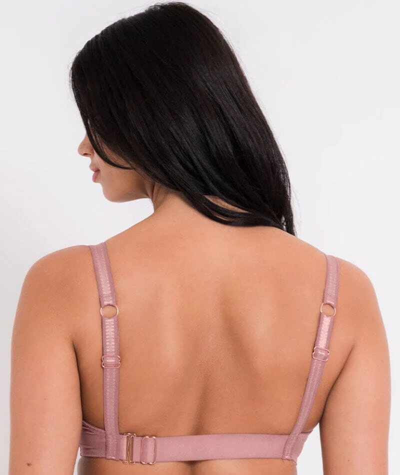 Scantilly Peep Show Deep Plunge Bra - Dusty Rose - Image 2