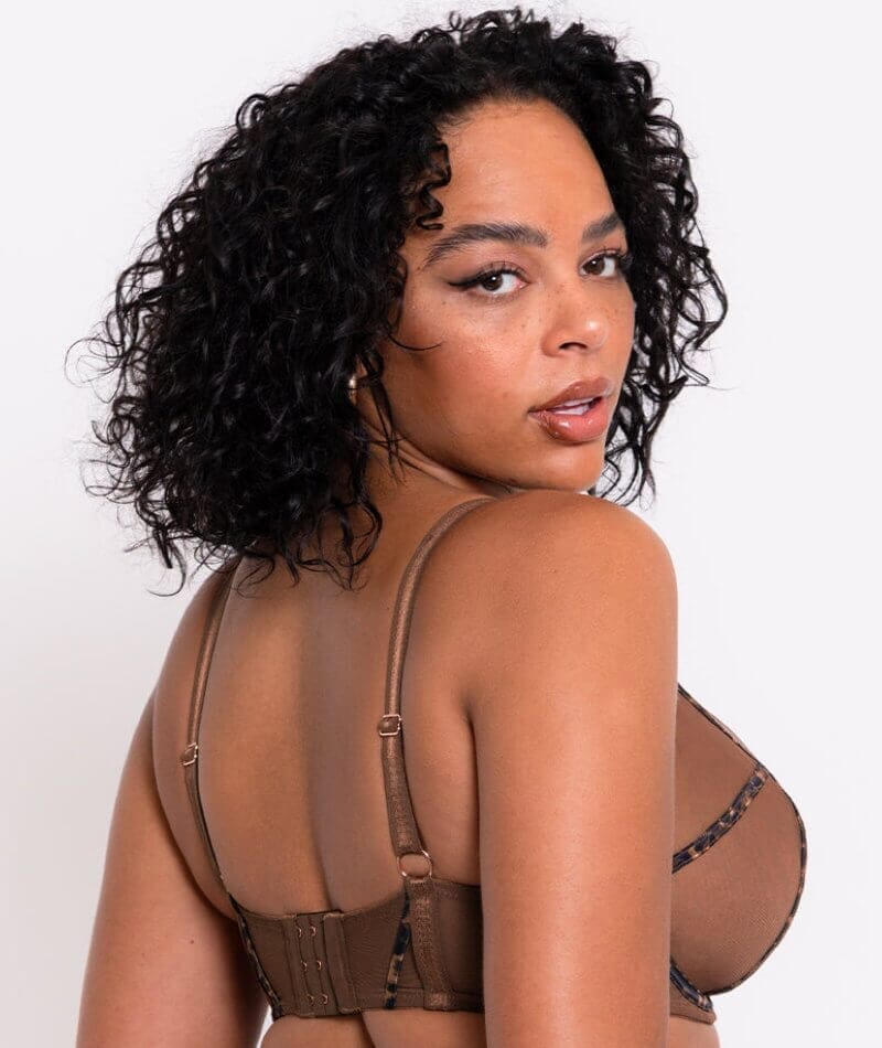 Scantilly Senses Plunge Bra - Leopard Brown - Image 2