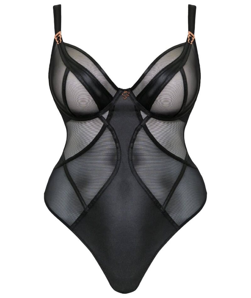 Scantilly Suspense Plunge Bodysuit - Black - Image 5