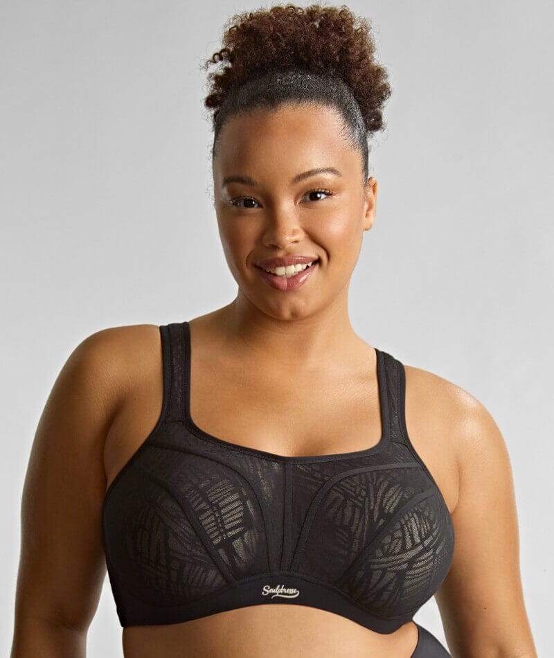 Sculptresse Activate Non Padded Underwired Sports Bra - Black/Chalk