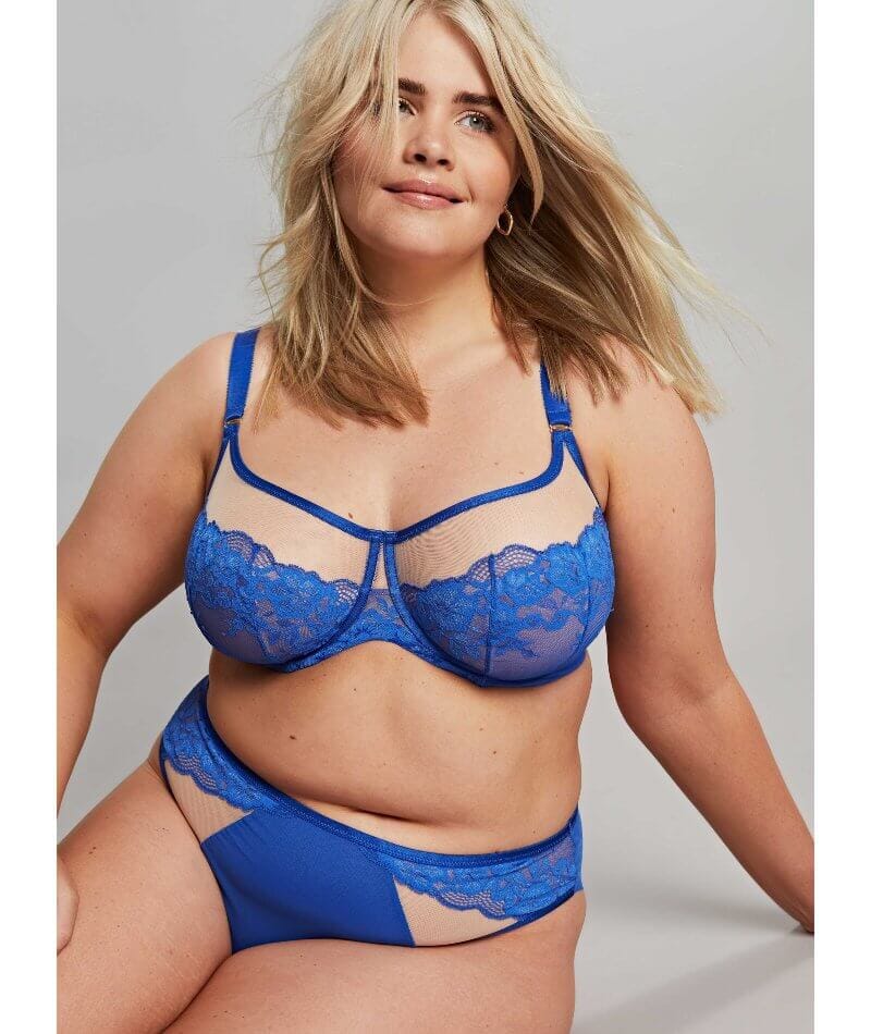 Sculptresse Josephine Full Cup Underwired Bra - Cobalt / Latte - Image 3