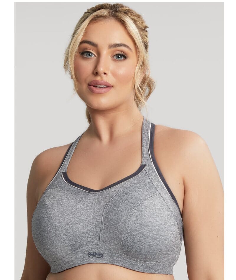 Sculptresse Activate Non Padded Underwired Sports Bra - Charcoal Marle - Image 13