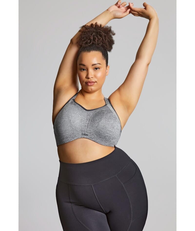 Sculptresse Activate Non Padded Underwired Sports Bra - Charcoal Marle - Image 14