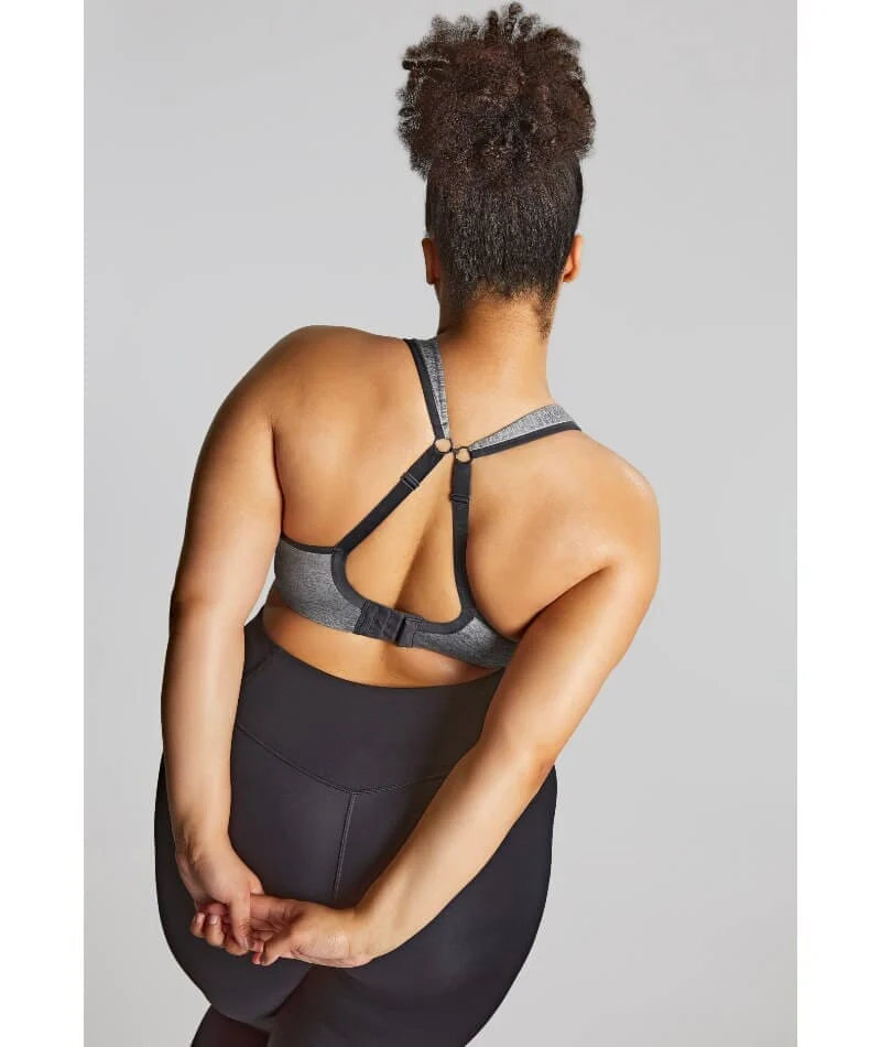 Sculptresse Activate Non Padded Underwired Sports Bra - Charcoal Marle - Image 15
