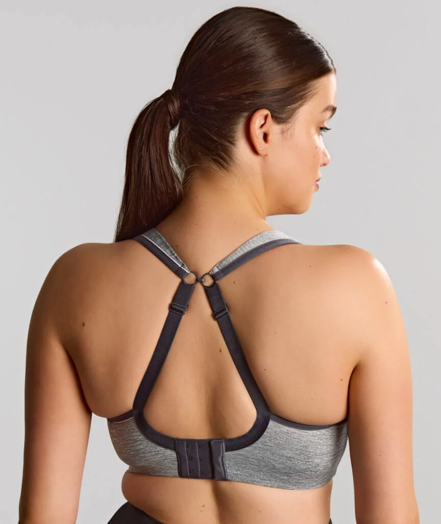 Sculptresse Activate Non Padded Underwired Sports Bra - Charcoal Marle - Image 3