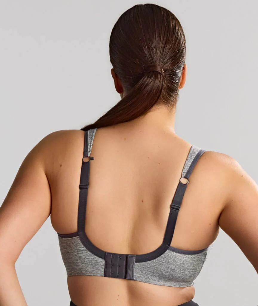 Sculptresse Activate Non Padded Underwired Sports Bra - Charcoal Marle - Image 4