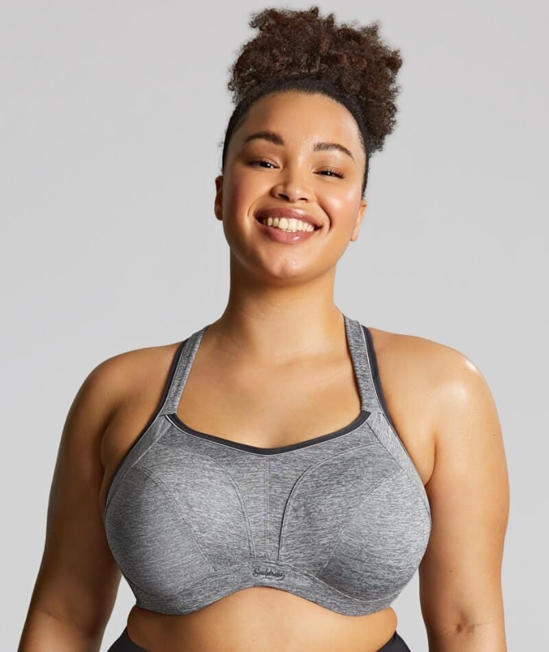 Sculptresse Activate Non Padded Underwired Sports Bra - Charcoal Marle - Image 7