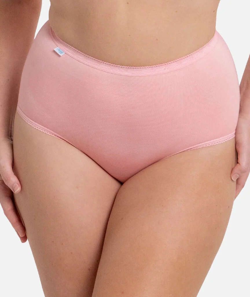 Sloggi Maxi Brief 2 Pack - Strawberry Cream/Flower Purple - Image 2