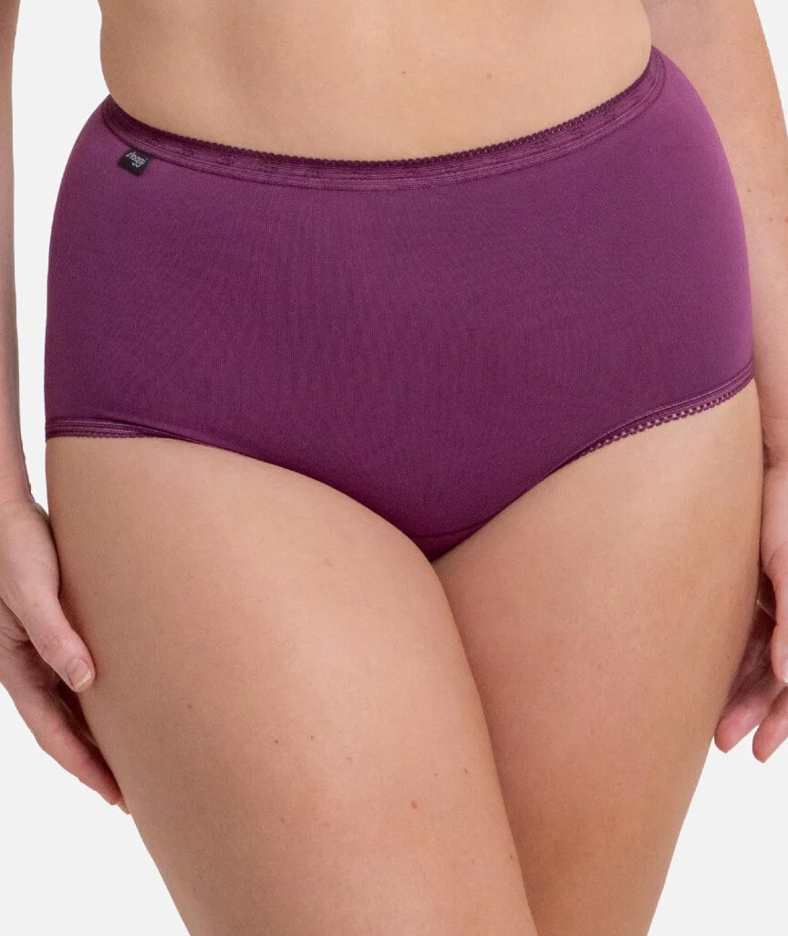 Sloggi Maxi Brief 2 Pack - Strawberry Cream/Flower Purple - Image 3