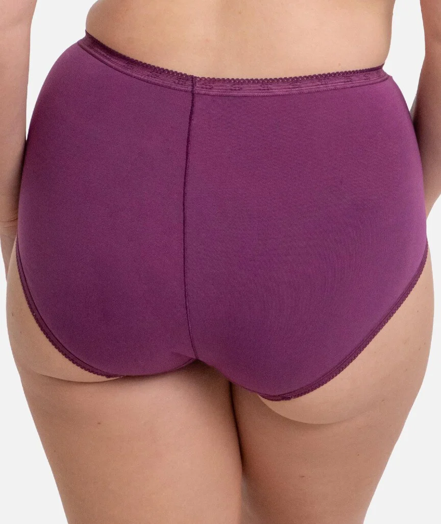 Sloggi Maxi Brief 2 Pack - Strawberry Cream/Flower Purple - Image 5