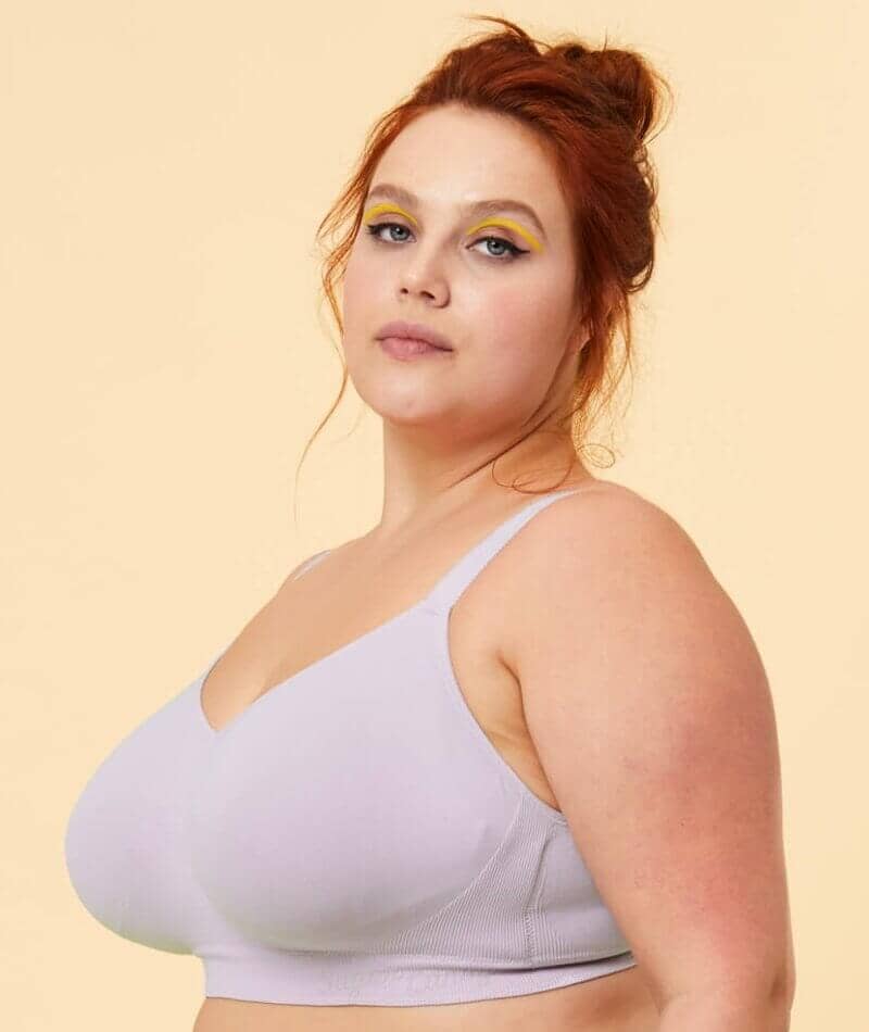 Sugar Candy Fuller Bust Seamless F-Hh Cup Wire-Free Lounge Bra - Lavender - Image 3