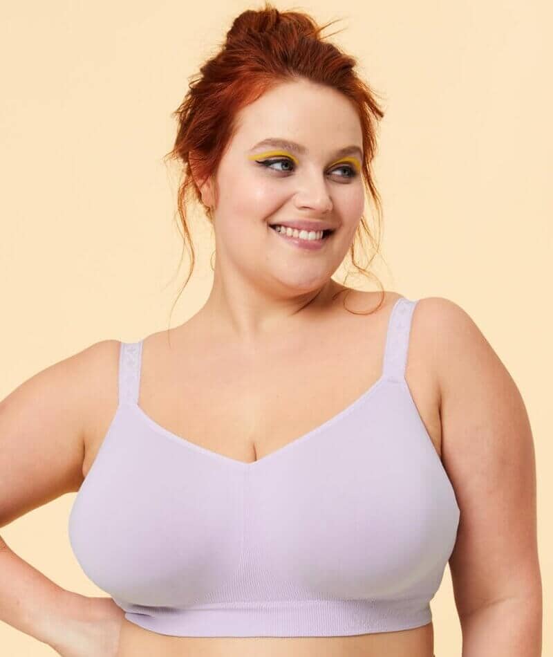 Sugar Candy Fuller Bust Seamless F-Hh Cup Wire-Free Lounge Bra - Lavender - Image 4