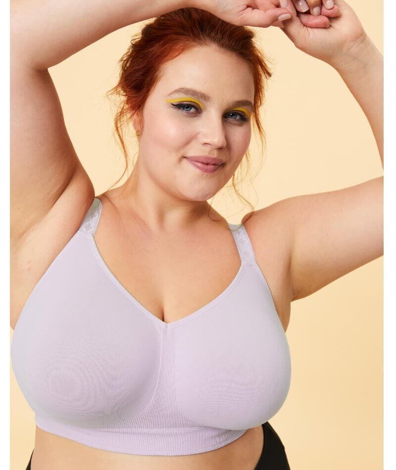 Sugar Candy Fuller Bust Seamless F-Hh Cup Wire-Free Lounge Bra - Lavender - Image 6