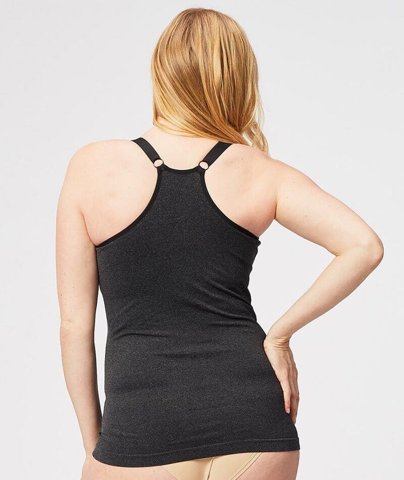 Sugar Candy Fuller Bust Seamless F-HH Cup Nursing Tank - Charcoal - Image 2