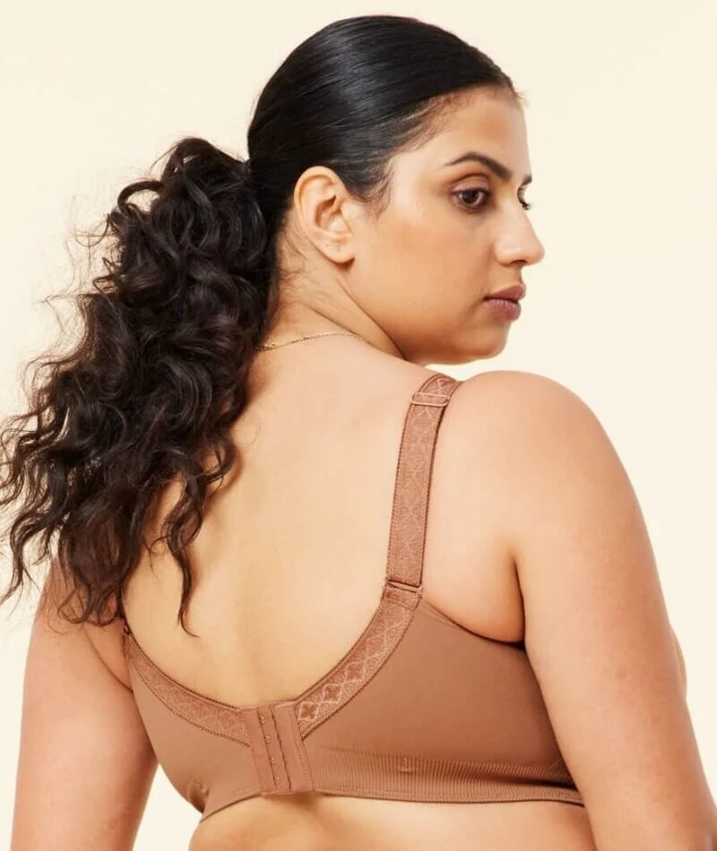 Sugar Candy Fuller Bust Seamless F-Hh Cup Wire-Free Lounge Bra - Clay - Image 2