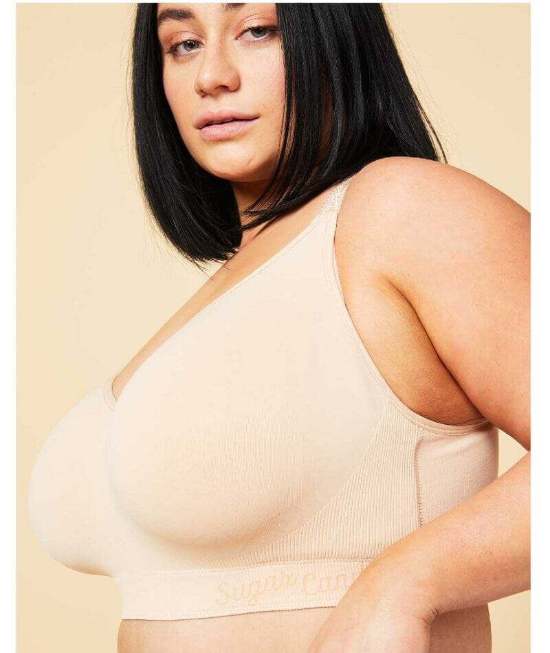 Sugar Candy Fuller Bust Seamless F-Hh Cup Wire-Free Lounge Bra -  Nude - Image 6