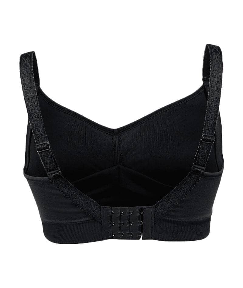 Sugar Candy Fuller Bust Seamless F-Hh Cup Wire-Free Lounge Bra - Black - Image 8
