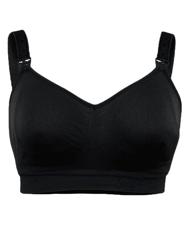 Cake Maternity Popping Candy Fuller Bust Seamless F-Hh Cup Wire-Free Nursing Bra - Black - Image 6