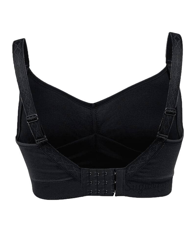 Cake Maternity Popping Candy Fuller Bust Seamless F-Hh Cup Wire-Free Nursing Bra - Black - Image 7