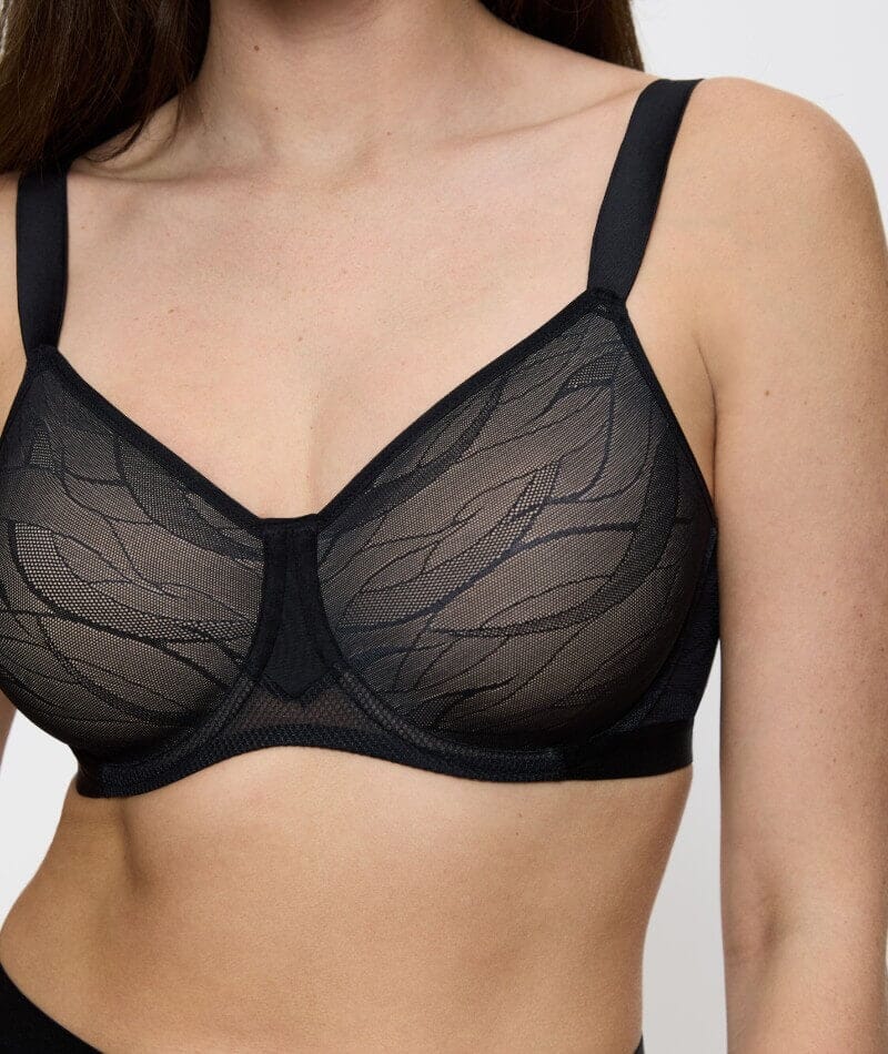 Triumph Airy Sensation Minimizer Bra - Black - Image 3