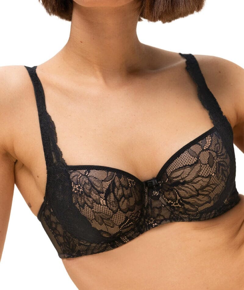 Triumph Amourette Charm Half-Cup Underwired Padded Bra - Black - Image 7