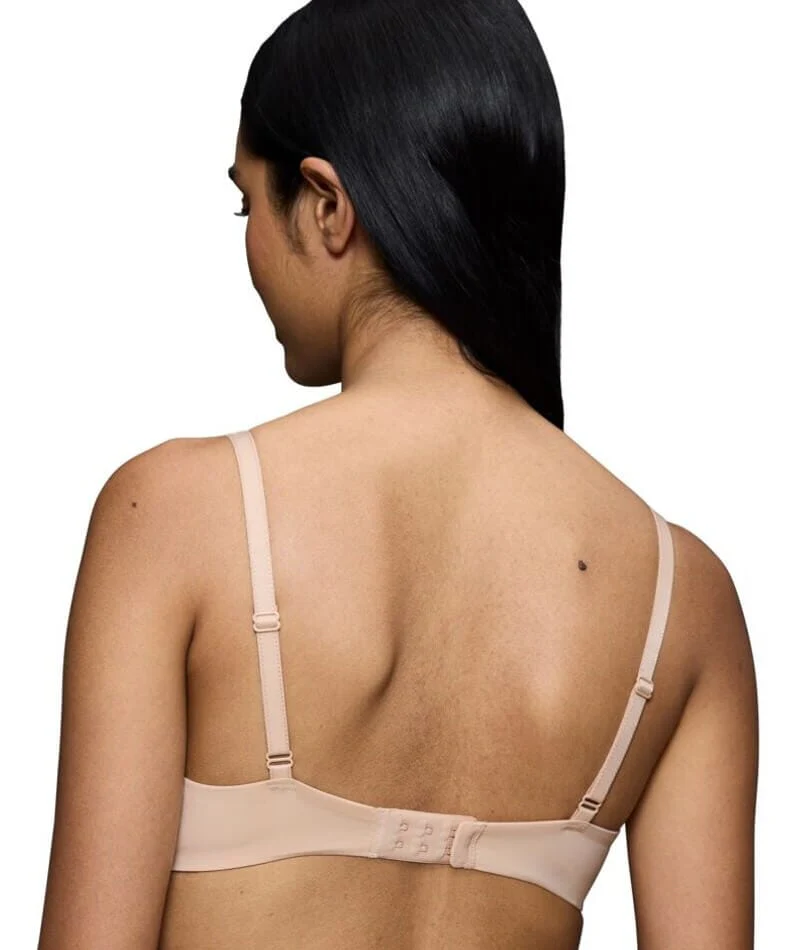 Triumph Body Make-up Illusion Lace Underwired Padded Bra - Nude Beige - Image 2