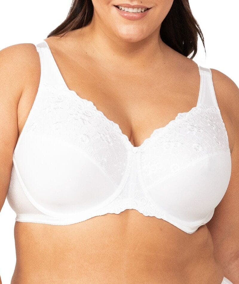 Triumph Embroidered Minimizer Bra - White - Image 5