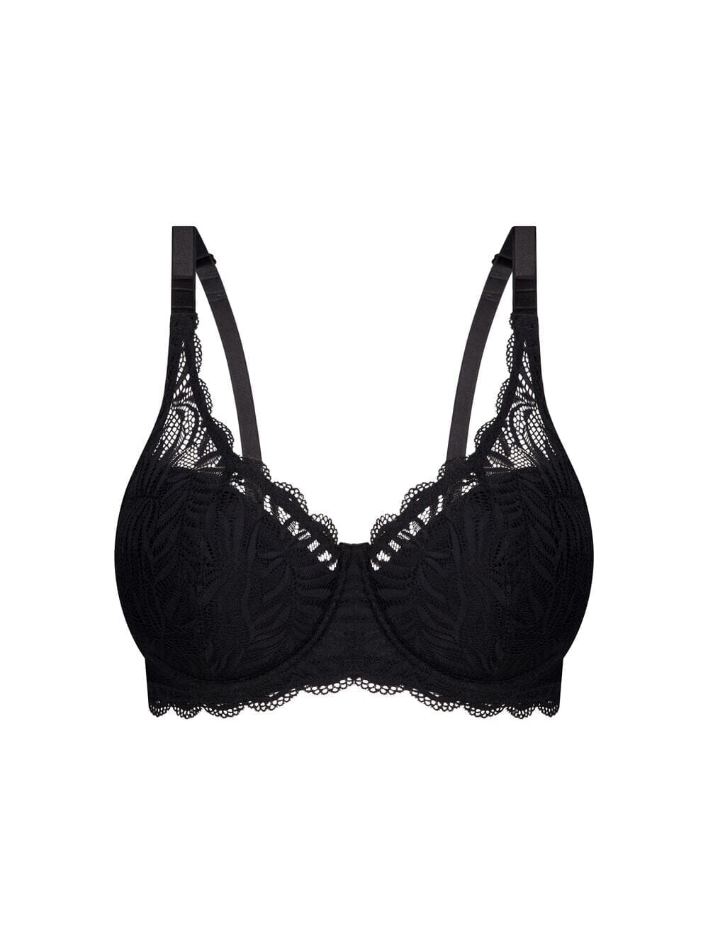 Triumph Essential Lace Underwire Half-Cup Padded Balconette Bra - Black - Image 5