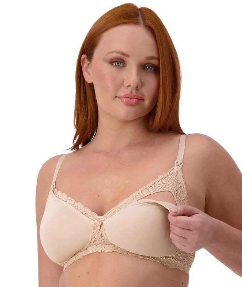 Triumph Gorgeous Mama Lace Maternity & Nursing Wire-free Bra - Nude
