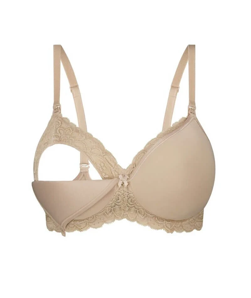 Triumph Gorgeous Mama Lace Maternity & Nursing Wire-free Bra - Nude - Image 6