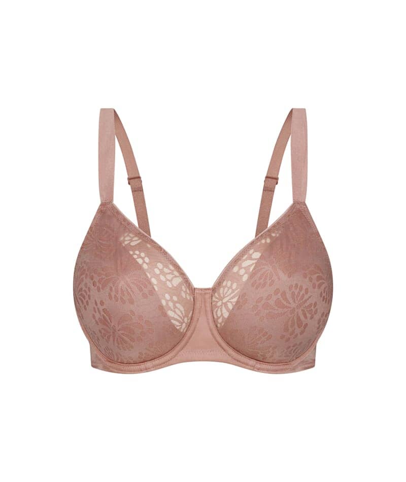 Triumph Lacy Minimizer 2 Pack Bra - Toasted Almond/Cherry Rose - Image 10