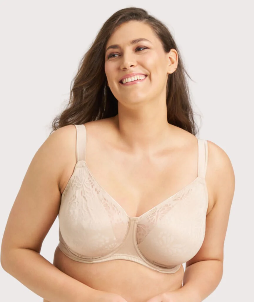 Triumph Lacy Minimizer Bra - New Beige - Image 3