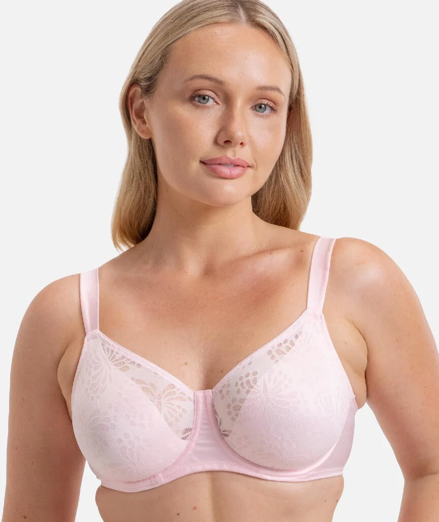 Triumph Lacy Minimizer Bra - Pink - Image 4